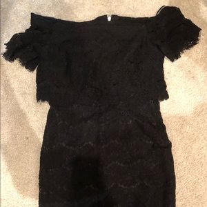 Black, off the shoulder, Top Shop dress